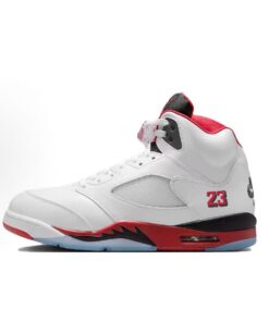 Air Jordan 5 Retro「Fire Red Black Tongue」High 火花白紅