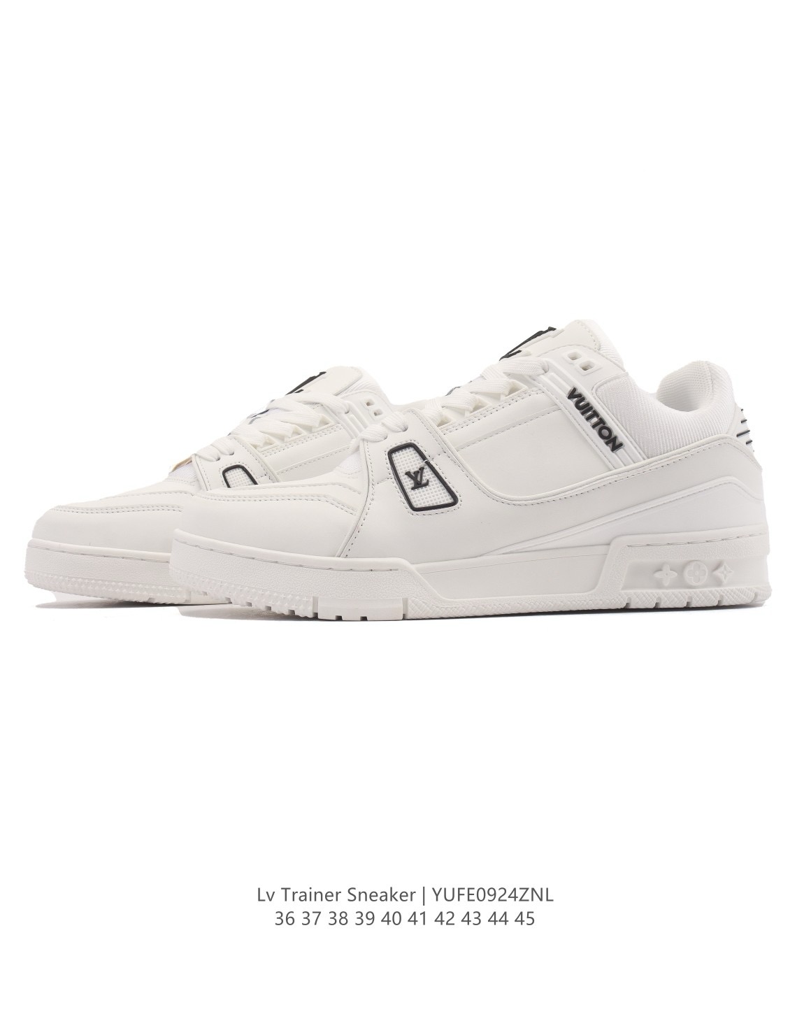 LOUIS VUITTON x Nigo 聯名 Trainer FW25 牛皮 圓頭 系帶 低筒 板鞋 男女 白色:圖片 2