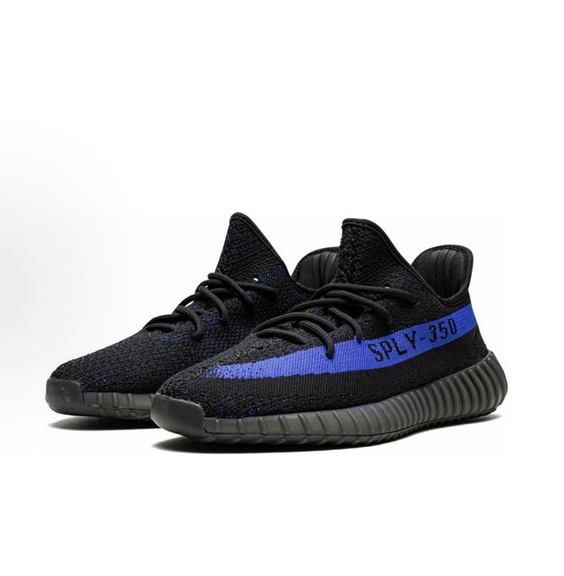 adidas originals Yeezy Boost 350 V2 「Dazzling Blue」舒適休閒 織物 低筒 城市通勤跑步 男女同款 黑藍:圖片 2