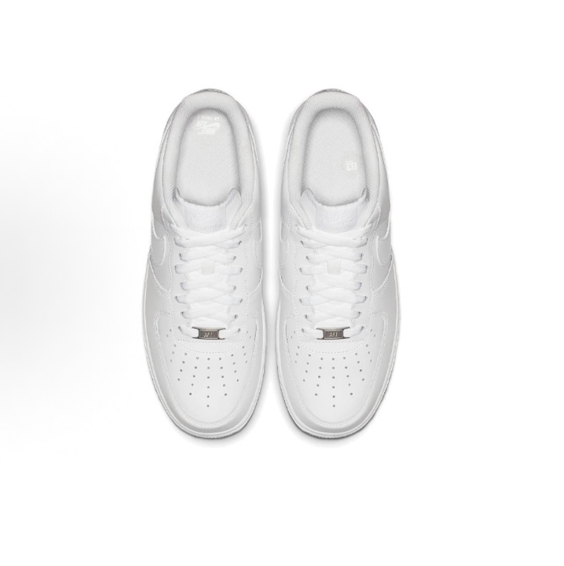 Nike Air Force 1 07 皮革 經典復古 耐磨 低筒 板鞋 純白:圖片 2