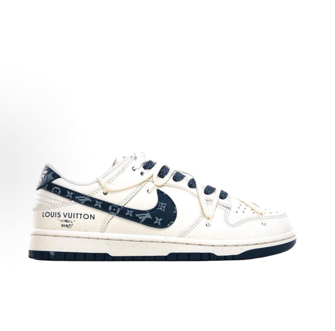 LOUIS VUITTON/路易威登 x Nike Dunk SB LOW 時尚百搭 防滑耐磨 低筒 板鞋 米白色:圖片 2