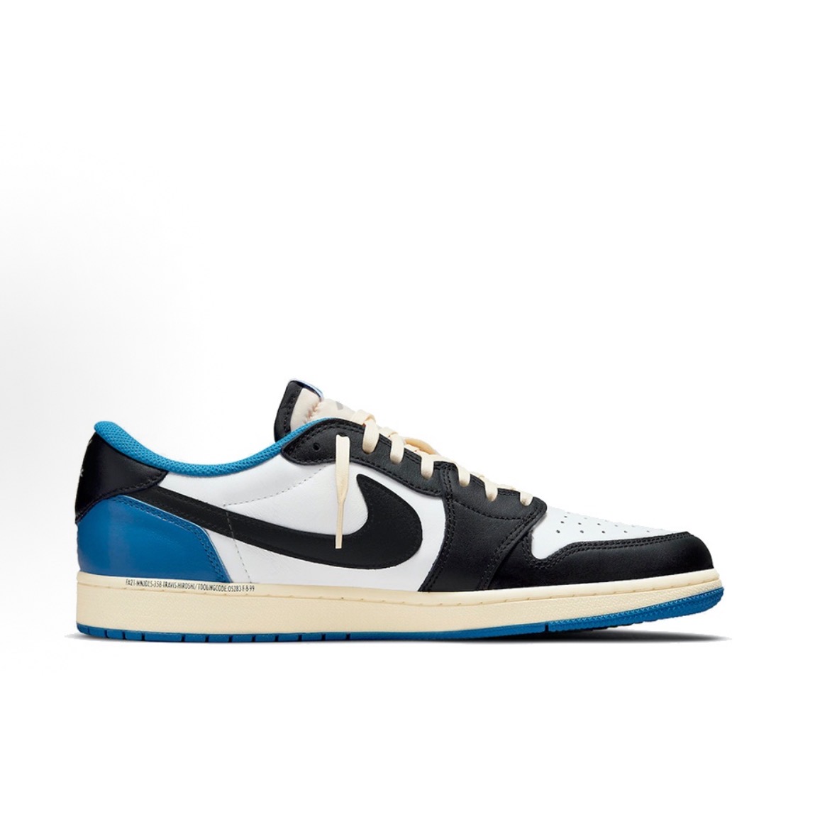 Travis Scott x Fragment Design x Jordan Air Jordan 1 Low OG SP 倒鉤2.0 三方聯名閃電 低筒 篮球鞋 男女同款 白藍黑:圖片 2