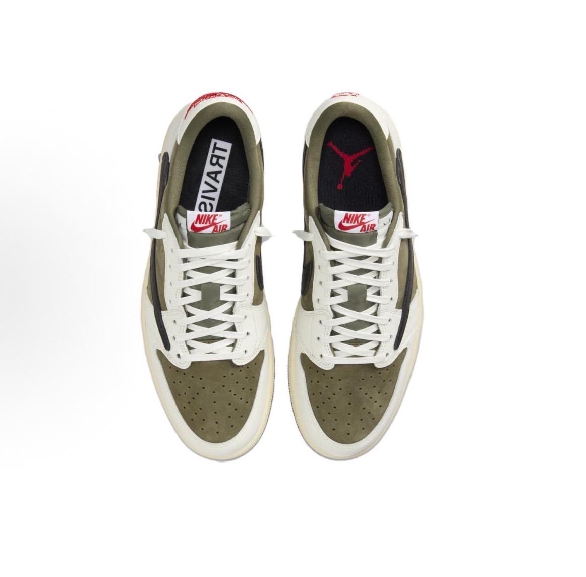 Travis Scott x Jordan Air Jordan 1 D-Loop 8.0 Low OG「Medium Olive」低筒 复古籃球鞋 男女同款 米綠:圖片 2