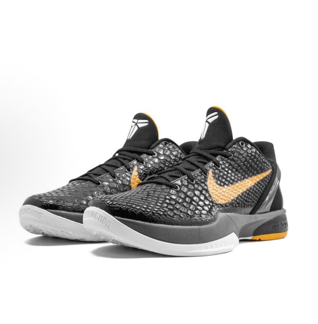 Nike Zoom Kobe 6 Black Del Sol舒適百搭 防滑耐磨包覆平衡 低筒 篮球鞋 男鞋女鞋 黑黃:圖片 2
