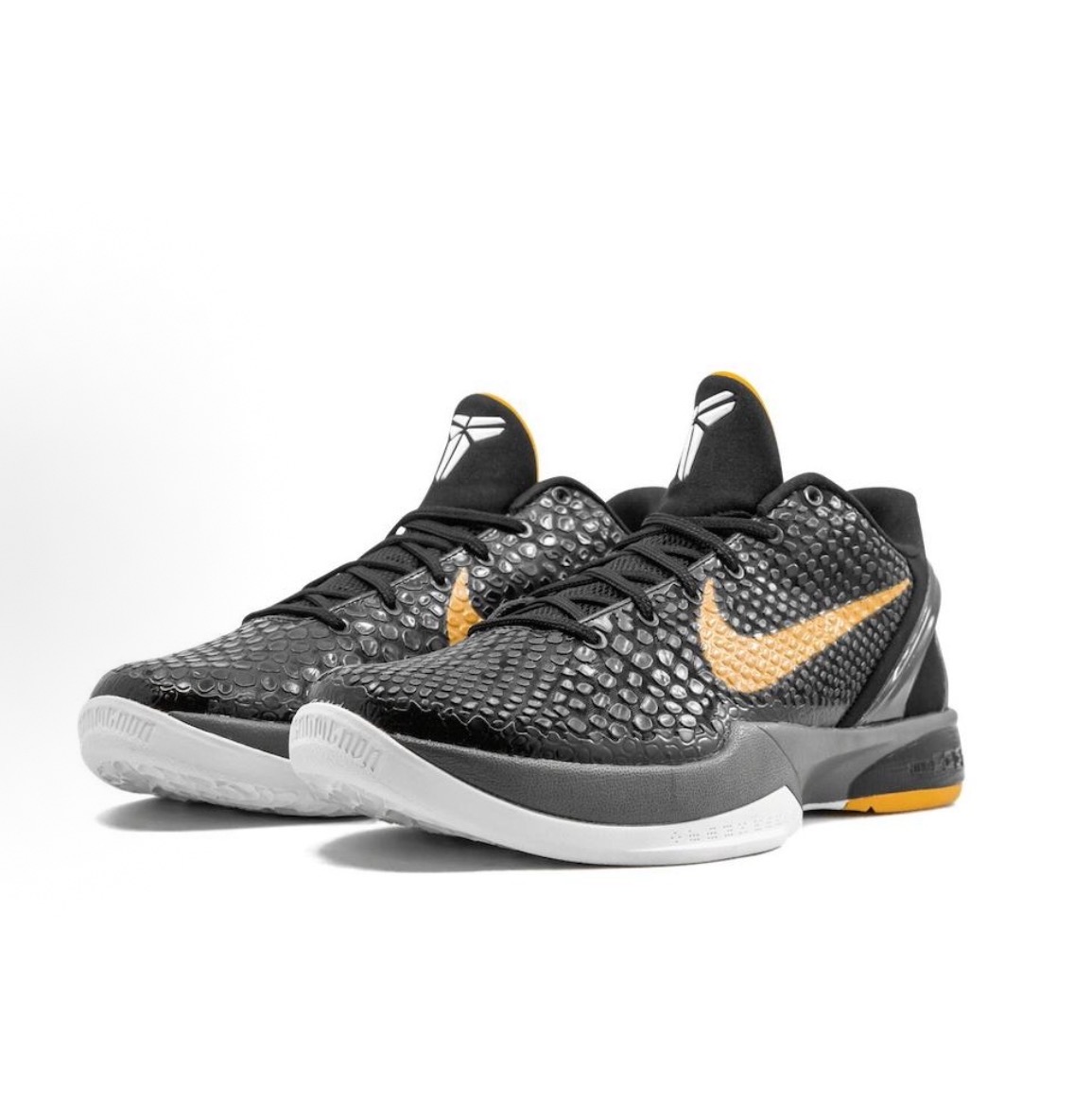 Nike Zoom Kobe 6 Black Del Sol舒適百搭防滑耐磨包裹性平衡低幫籃球鞋男鞋女鞋黑黃:圖片 2