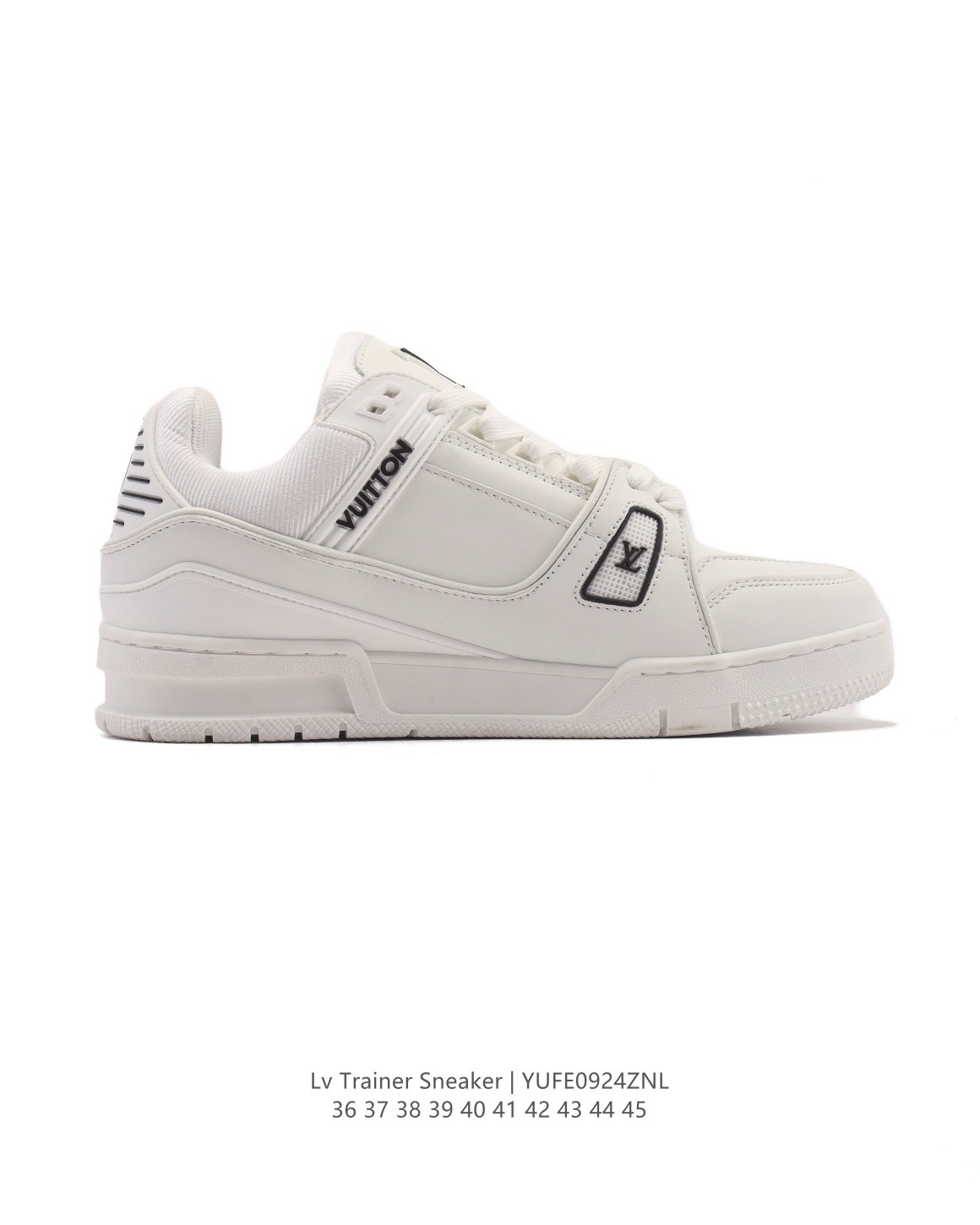 LOUIS VUITTON x Nigo 聯名 Trainer FW25 牛皮 圓頭 系帶 低筒 板鞋 男女 白色:圖片 3