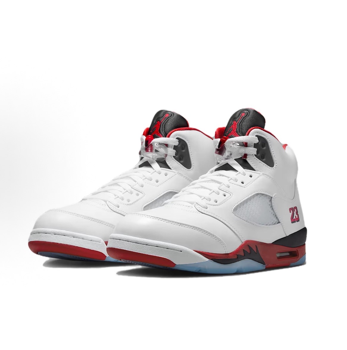 Air Jordan 5 Retro「Fire Red Black Tongue」High 火花白紅:圖片 3