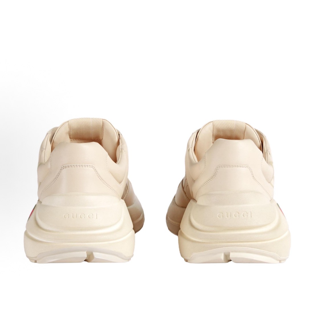 GUCCI 古馳 Rhyton logo 低筒 爸爸鞋 象牙白:圖片 3