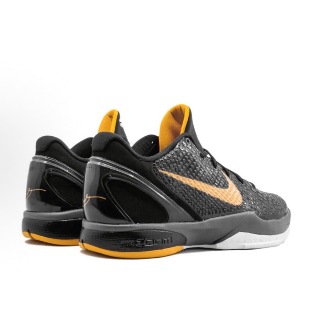 Nike Zoom Kobe 6 Black Del Sol舒適百搭 防滑耐磨包覆平衡 低筒 篮球鞋 男鞋女鞋 黑黃:圖片 3
