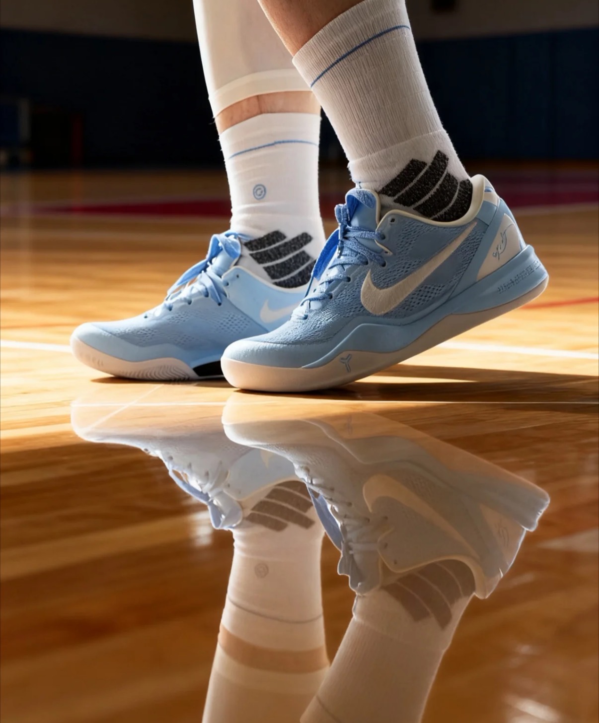 Nike Kobe 8改色塗鴉 潮流百搭 低筒 篮球鞋 男鞋 天藍:圖片 5