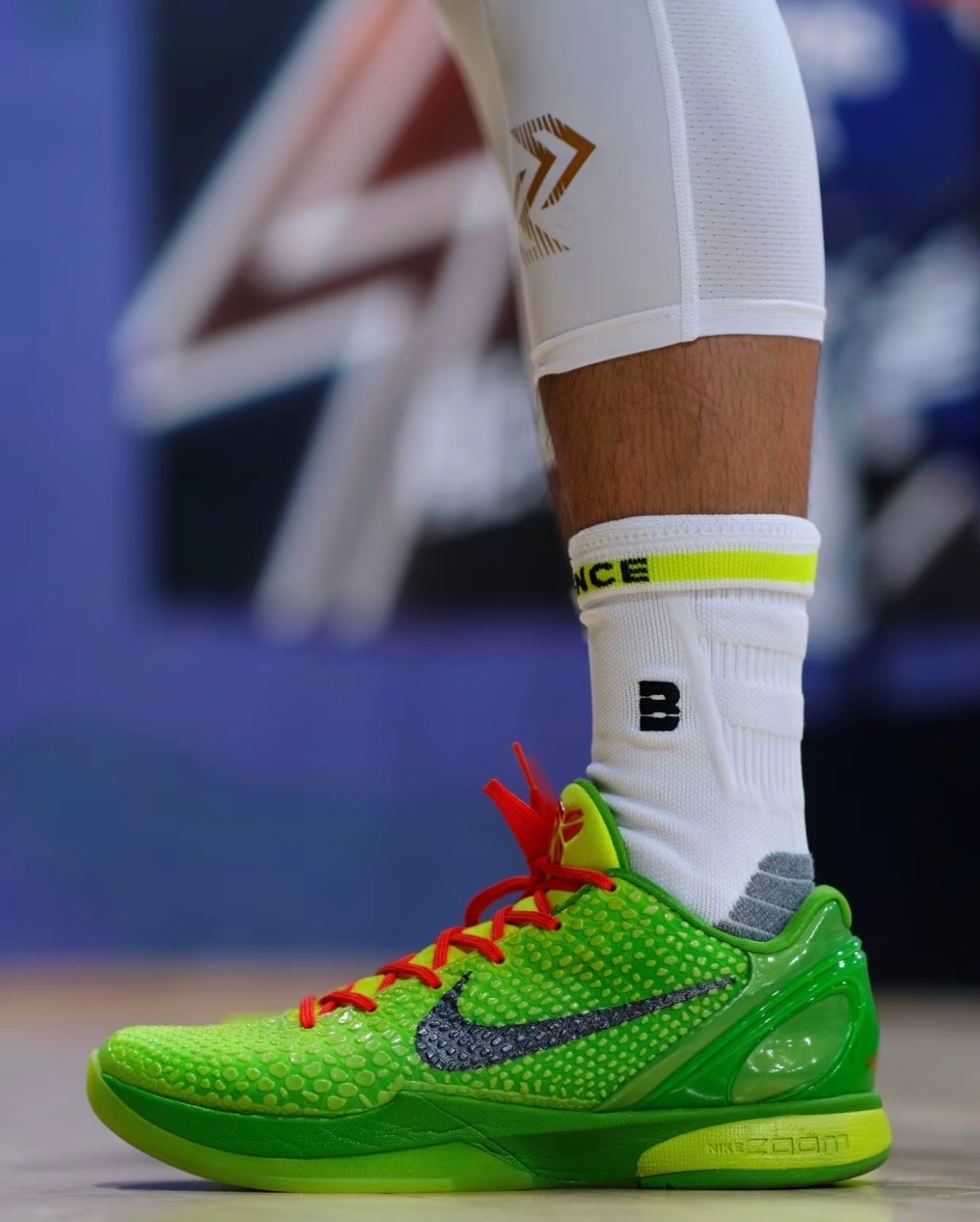 Nike Zoom Kobe 6 Grinch青蜂俠圓頭系帶防滑平衡低幫籃球鞋男鞋女鞋綠色:圖片 5