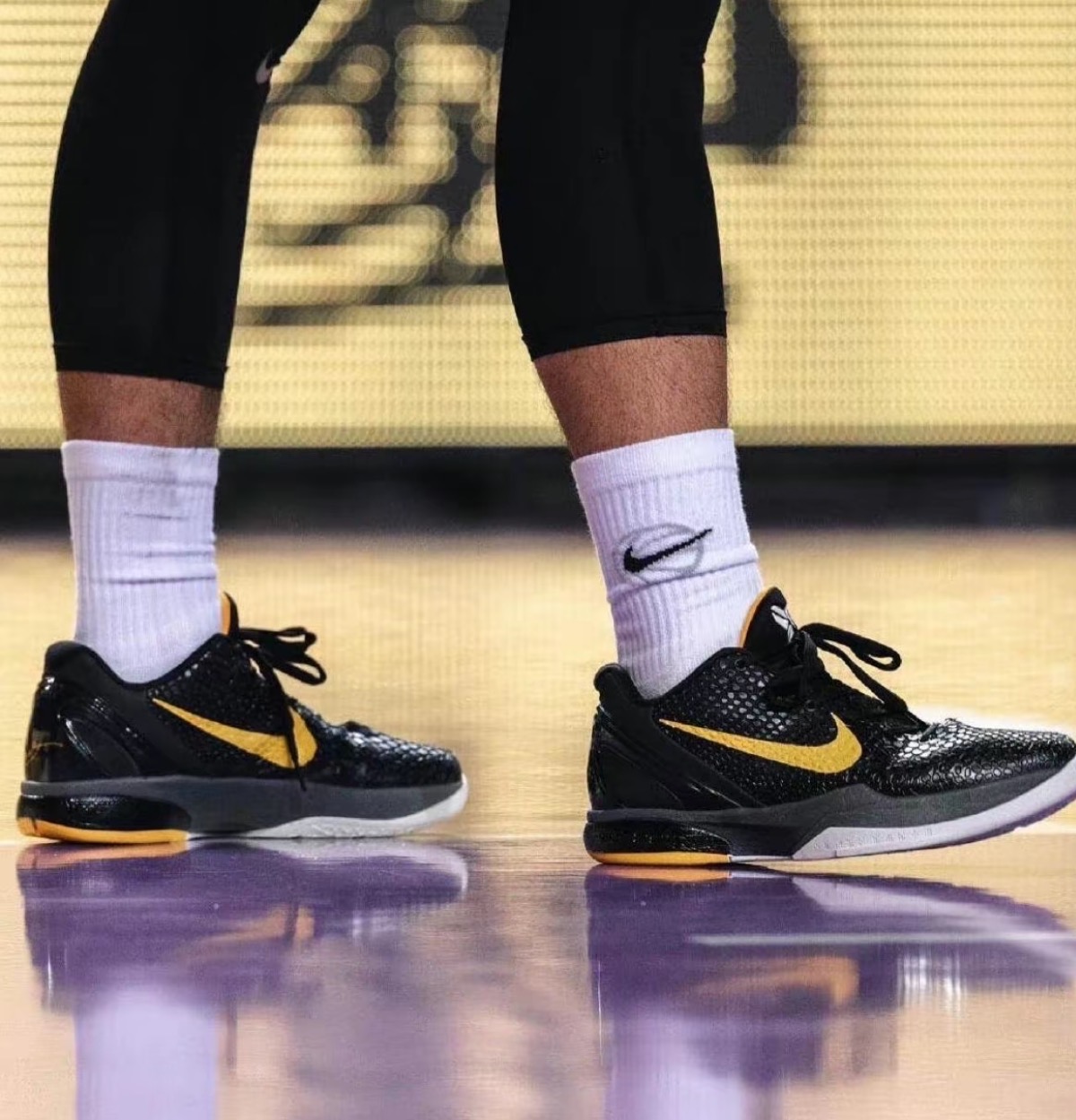 Nike Zoom Kobe 6 Black Del Sol舒適百搭 防滑耐磨包覆平衡 低筒 篮球鞋 男鞋女鞋 黑黃:圖片 6