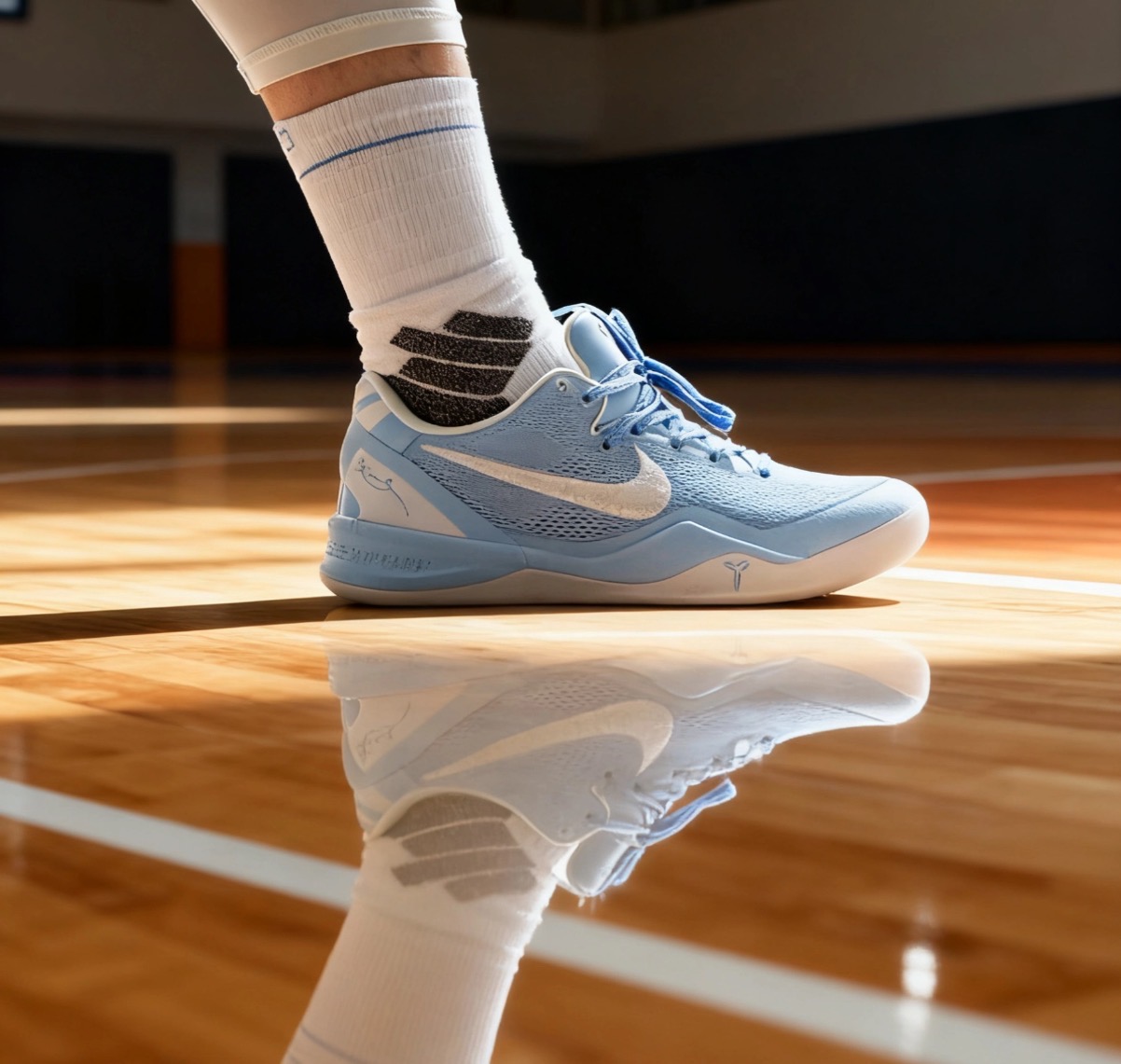 Nike Kobe 8改色塗鴉 潮流百搭 低筒 篮球鞋 男鞋 天藍:圖片 4