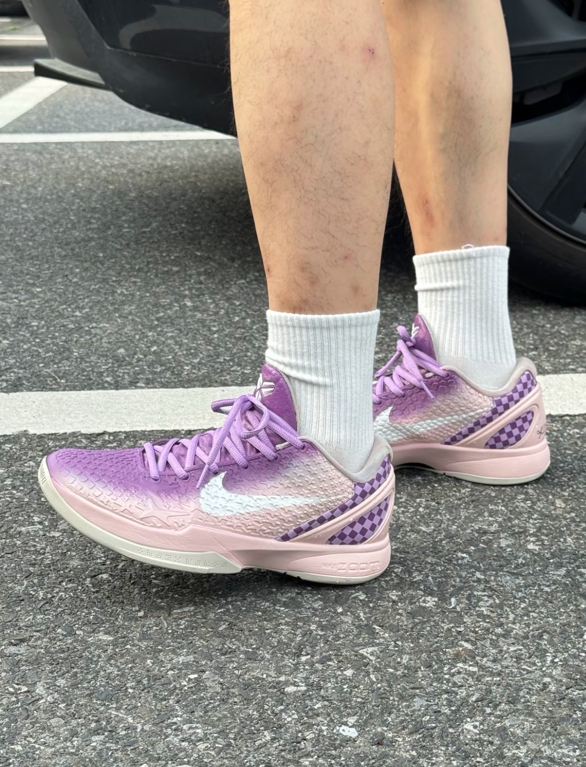 Nike Zoom Kobe 6夢境時尚百搭减震耐磨低幫籃球鞋男款女鞋粉紫色:圖片 5