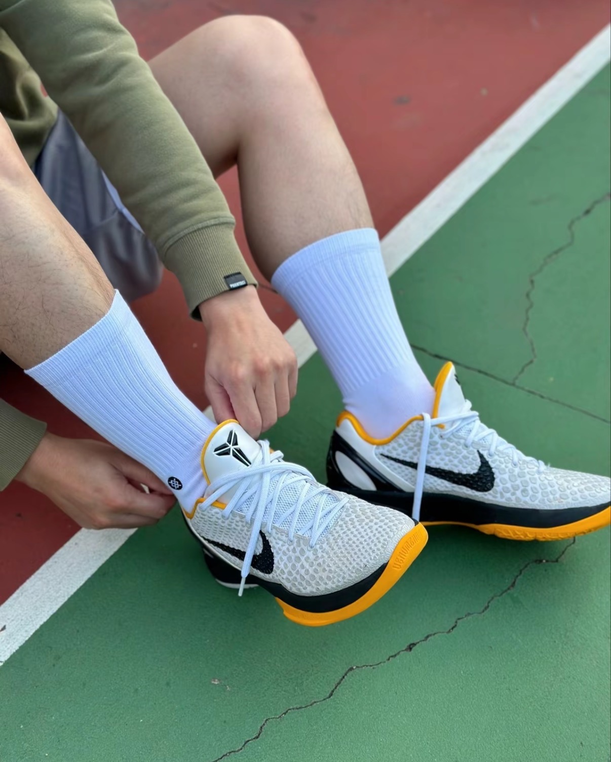 Nike Zoom Kobe 6 Protro“White Del Sol”季後賽2021複刻低幫籃球鞋男鞋女鞋黑白黃:圖片 5