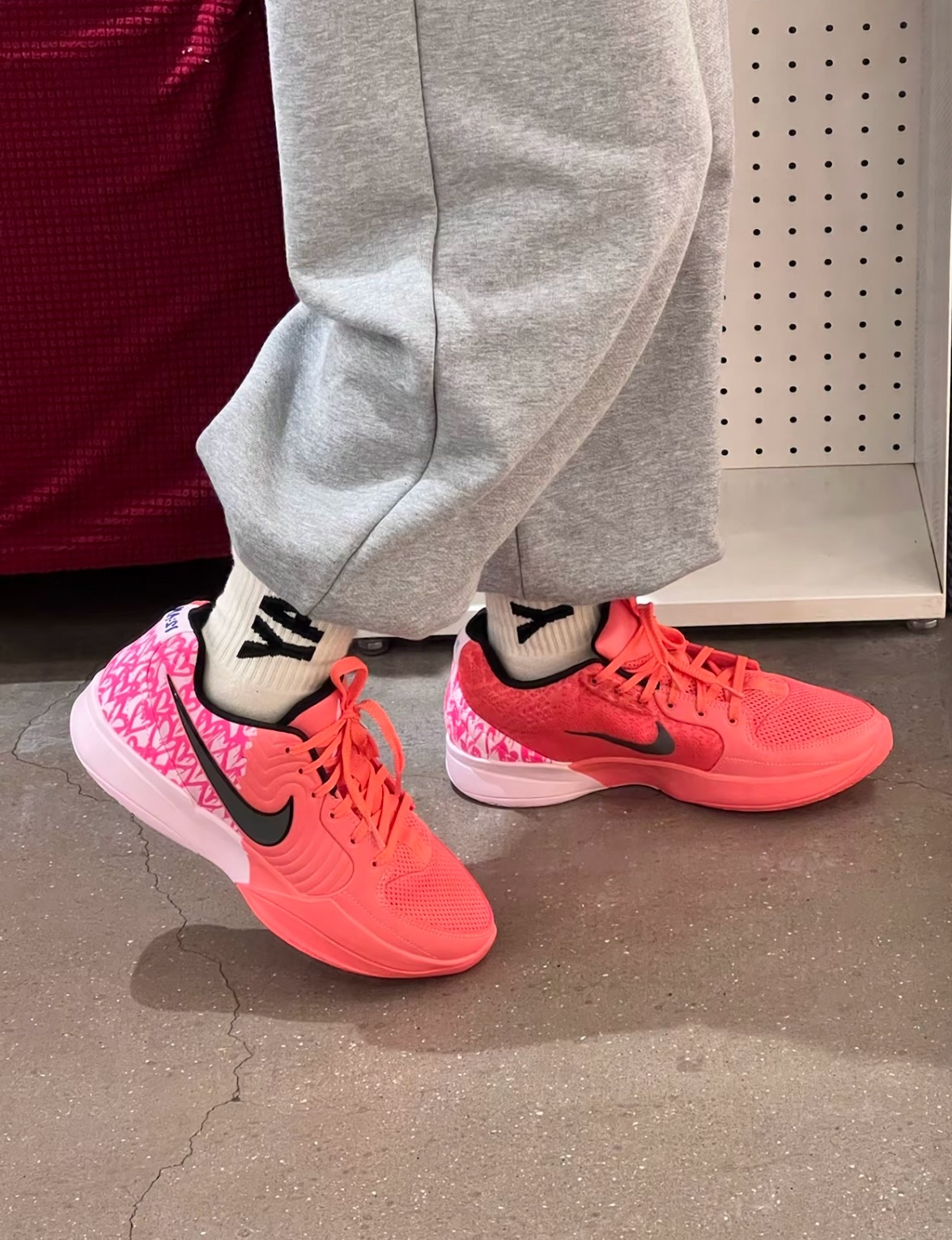 Nike Ja 2莫蘭特二代“Heart Eyes”情人節限定時尚百搭防滑耐磨低幫籃球鞋男鞋女鞋粉色:圖片 4