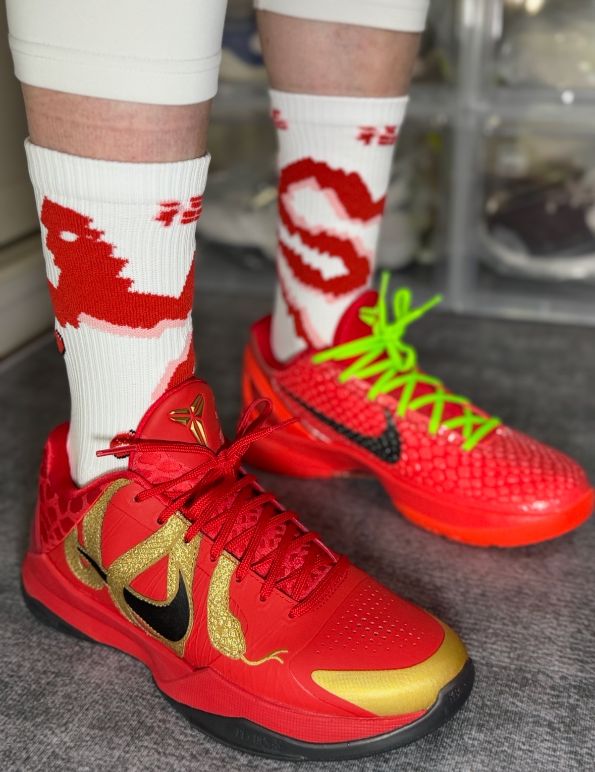 Nike Kobe 5 Protro 猛虎年 减震防滑耐磨 低筒 篮球鞋 男鞋女鞋 紅金:圖片 7