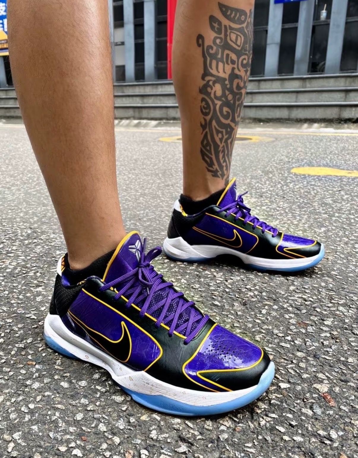 Nike Zoom Kobe 5 Protro“Lakers”湖人總冠軍低幫實戰籃球鞋男鞋女鞋紫黑:圖片 7