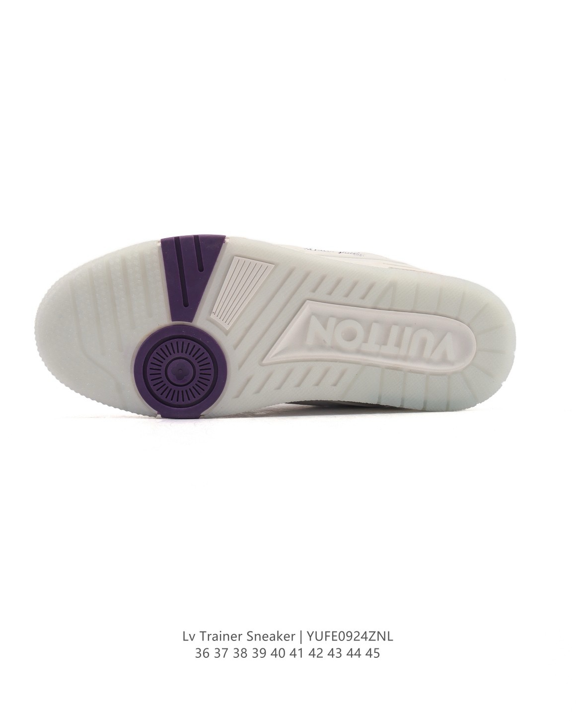 LOUIS VUITTON Trainer 牛皮革 系帶平底 低筒 板鞋 男女 白粉 上海郵輪:圖片 6