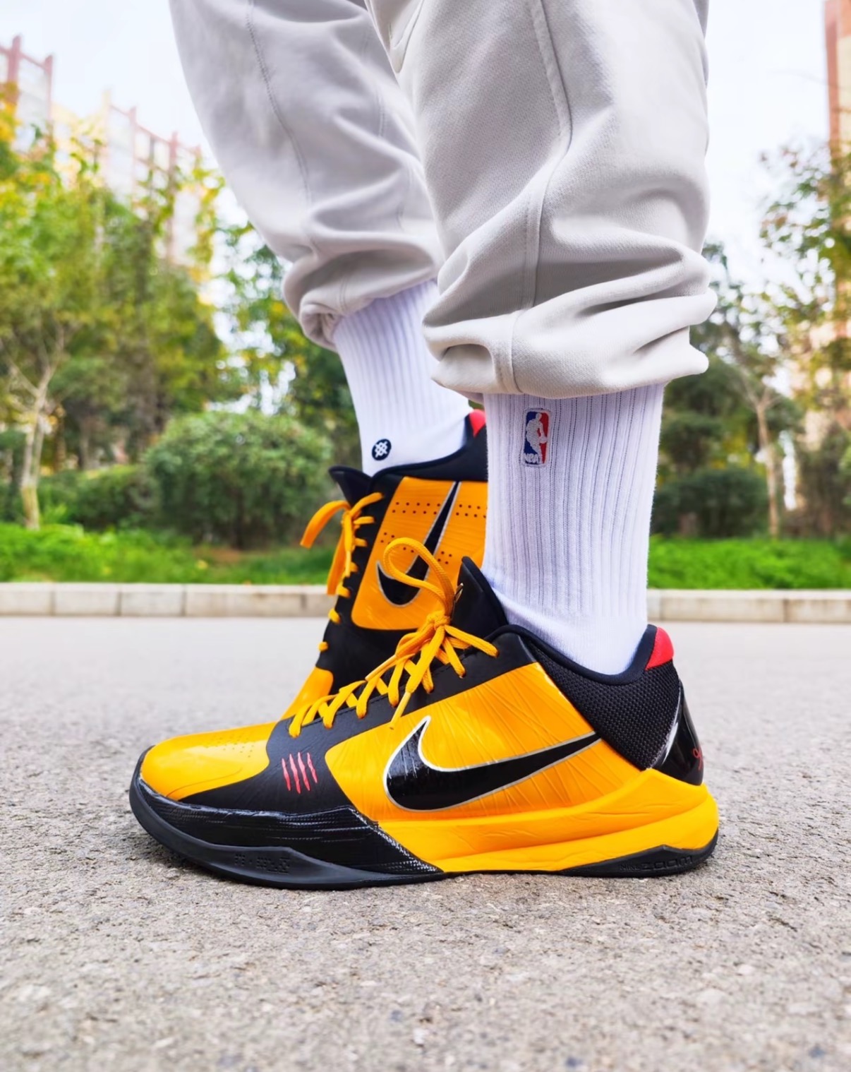 Nike Zoom Kobe 5 Protro 「Bruce Lee」李小龍 休閒百搭 低筒 節奏鞋 男鞋女鞋 黑黃:圖片 8