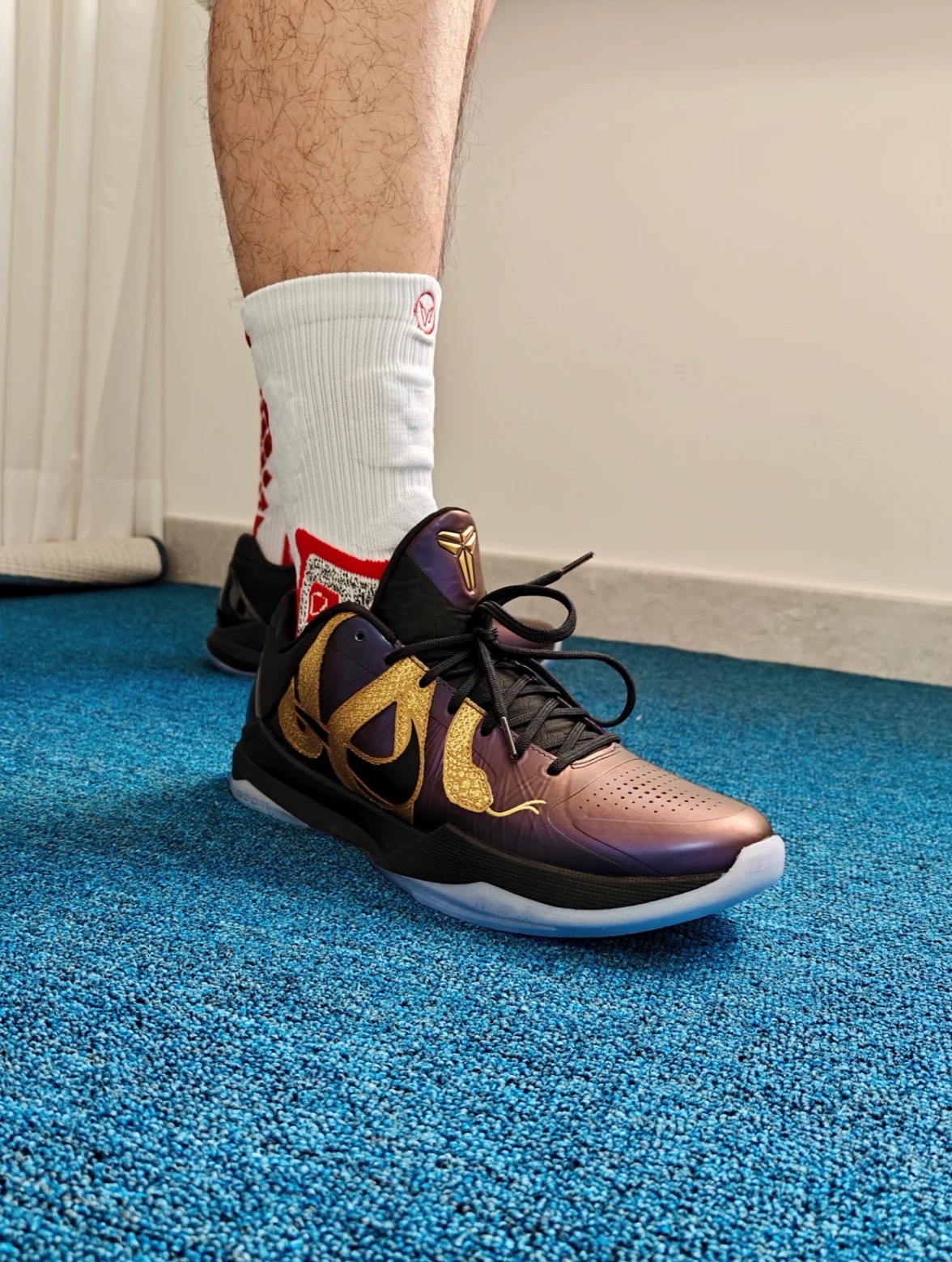 Nike Kobe 5 Protro“Year of the Mamba”蛇年限定CNY時尚舒適防滑耐磨低幫籃球鞋男鞋女鞋黑紫金:圖片 8