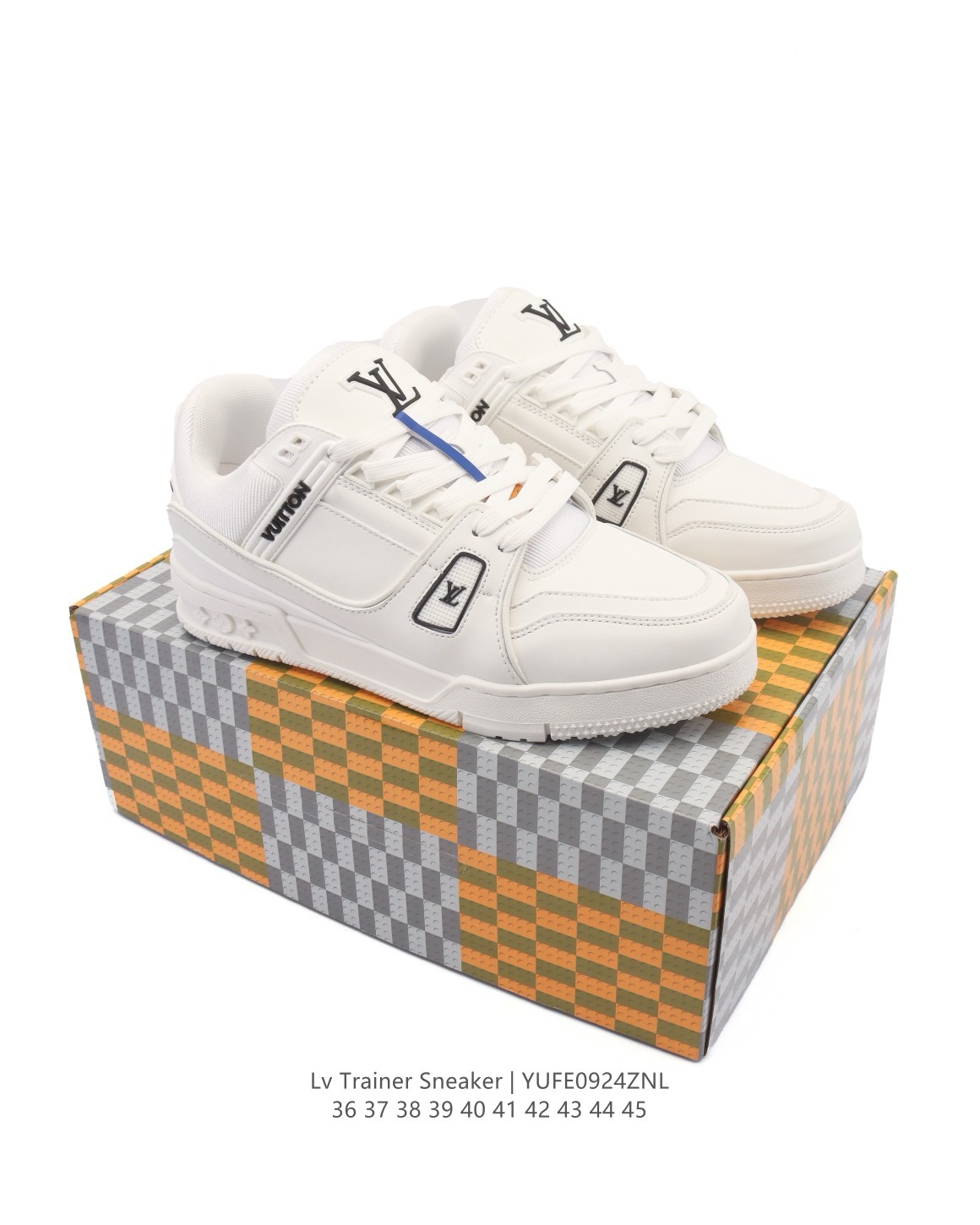 LOUIS VUITTON x Nigo 聯名 Trainer FW25 牛皮 圓頭 系帶 低筒 板鞋 男女 白色:圖片 9